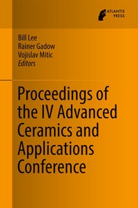 Enlarge image Cover: Proceedings of the IV Advanced Ceramics and Applications Conference - Atlantis Press (Zeger Karssen)