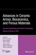 Cover: Advances in Ceramic Armor, Bioceramics, and Porous Materials, Volume 37, Issue 4 - Wiley