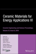 Cover: Ceramic Materials for Energy Applications VI, Volume 37, Issue 6 - Wiley