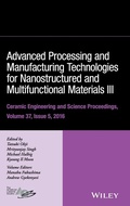 Cover: Advanced Processing and Manufacturing Technologies for Nanostructured and Multifunctional Materials III, Volume 37, Issue 5 - Wiley