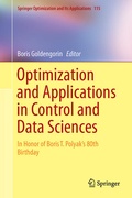 Cover: Optimization and Its Applications in Control and Data Sciences - Springer