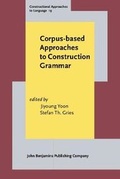 Cover: Corpus-based Approaches to Construction Grammar - John Benjamins Publishing Co