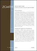 Cover: ZGMTH - Zeitschrift der Gesellschaft f&uuml;r Musiktheorie, 11. Jahrgang 2014 - Georg Olms Verlag