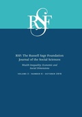 Cover: Rsf: The Russell Sage Foundation Journal of the Social Sciences - Russell Sage Foundation