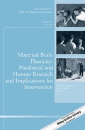 Cover: Maternal Brain Plasticity: Preclinical and Human Research and Implications for Intervention - Wiley