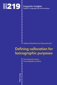 Abbildung von: Defining collocation for lexicographic purposes - Peter Lang Verlag