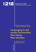Cover: Languaging in and across Communities: New Voices, New Identities - Peter Lang Verlag