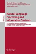 Cover: Natural Language Processing and Information Systems - Springer
