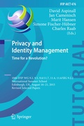 Cover: Privacy and Identity Management. Time for a Revolution? - Springer