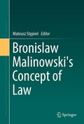 Cover: Bronislaw Malinowski's Concept of Law - Springer