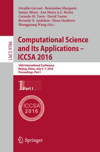 Enlarge image Cover: Computational Science and Its Applications - ICCSA 2016 - Springer
