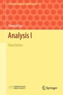 Cover: Analysis I 2017 - Springer