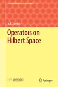 Cover: Operators on Hilbert Space 2017 - Springer