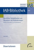 Cover: Berufliche Rehabilitation von Menschen mit Behinderungen - wbv Media