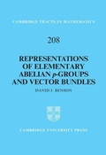 Cover: Representations of Elementary Abelian p-Groups and Vector Bundles - Cambridge University Press