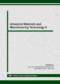 Enlarge image Cover: Advanced Materials and Manufacturing Technology II - Trans Tech Publications Ltd
