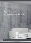 Cover: Proceedings from 22nd Czech Concrete Day 2015 - Trans Tech Publications Ltd