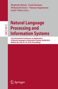 Cover: Natural Language Processing and Information Systems - Springer