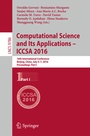 Cover: Computational Science and Its Applications - ICCSA 2016 - Springer