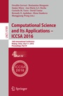 Cover: Computational Science and Its Applications - ICCSA 2016 - Springer
