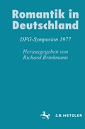 Cover: Romantik in Deutschland - J.B. Metzler