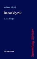 Cover: Barocklyrik - J.B. Metzler