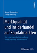Cover: Marktqualit&auml;t und Insiderhandel auf Kapitalm&auml;rkten - Springer Gabler