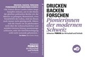 Cover: Drucken - Backen - Forschen - Verein f. wirtsch.-histor. Studien