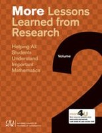 Enlarge image Cover: More Lessons Learned from Research, Volume 2 - National Council of Teachers of Mathematics,U.S.