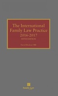 Cover: International Family Law Practice - Jordan Publishing