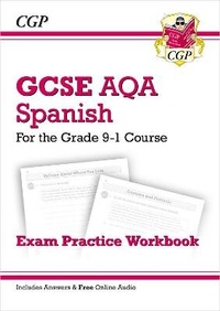 Enlarge image Cover: GCSE Spanish AQA Exam Practice Workbook: includes Answers & Online Audio (For exams in 2025) - Coordination Group Publications Ltd (CGP)