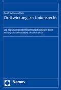 Cover: Drittwirkung im Unionsrecht - Nomos
