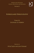 Cover: Volume 19, Tome III: Kierkegaard Bibliography - Routledge