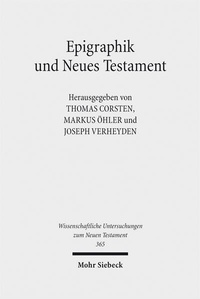 Abbildung von: Epigraphik und Neues Testament - Mohr Siebeck