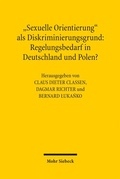 Cover: "Sexuelle Orientierung" als Diskriminierungsgrund: Regelungsbedarf in Deutschland und Polen? - Mohr Siebeck