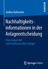 Abbildung von: Nachhaltigkeitsinformationen in der Anlageentscheidung - Springer Gabler