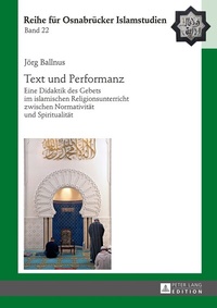 Abbildung von: Text und Performanz - Peter Lang Verlag