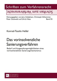 Abbildung von: Das vorinsolvenzliche Sanierungsverfahren - Peter Lang Verlag