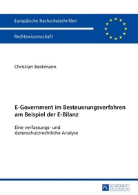Abbildung von: E-Government im Besteuerungsverfahren am Beispiel der E-Bilanz - Peter Lang Verlag