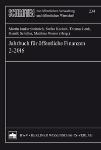 Abbildung von: Jahrbuch für öffentliche Finanzen (2016) 2 - Berliner Wissenschafts-Verlag