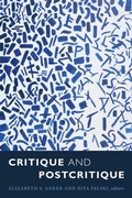 Cover: Critique and Postcritique - Duke University Press