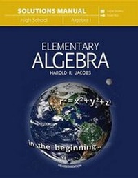 Abbildung von: Elementary Algebra (Solutions Manual) - Master Books