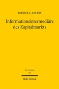 Bild: Informationsintermedi&auml;re des Kapitalmarkts - Mohr Siebeck