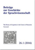 Cover: The History of Linguistics in the Context of Education - Nodus