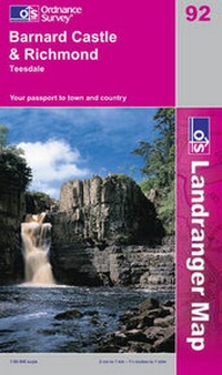 Abbildung von: Barnard Castle and Surrounding Area - Ordnance Survey
