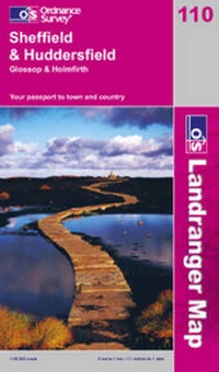 Abbildung von: Sheffield and Huddersfield, Glossop and Holmfirth - Ordnance Survey