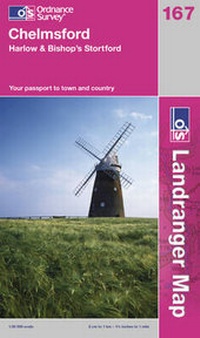 Abbildung von: Chelmsford, Harlow & Bishop's Stortford - Ordnance Survey