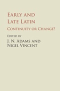 Cover: Early and Late Latin - Cambridge University Press