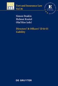 Abbildung von: Directors & Officers (D & O) Liability - De Gruyter