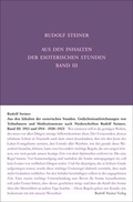 Cover: Aus den Inhalten der esoterischen Stunden, Band III: 1913 und 1914; 1920-1923 - Rudolf Steiner Verlag